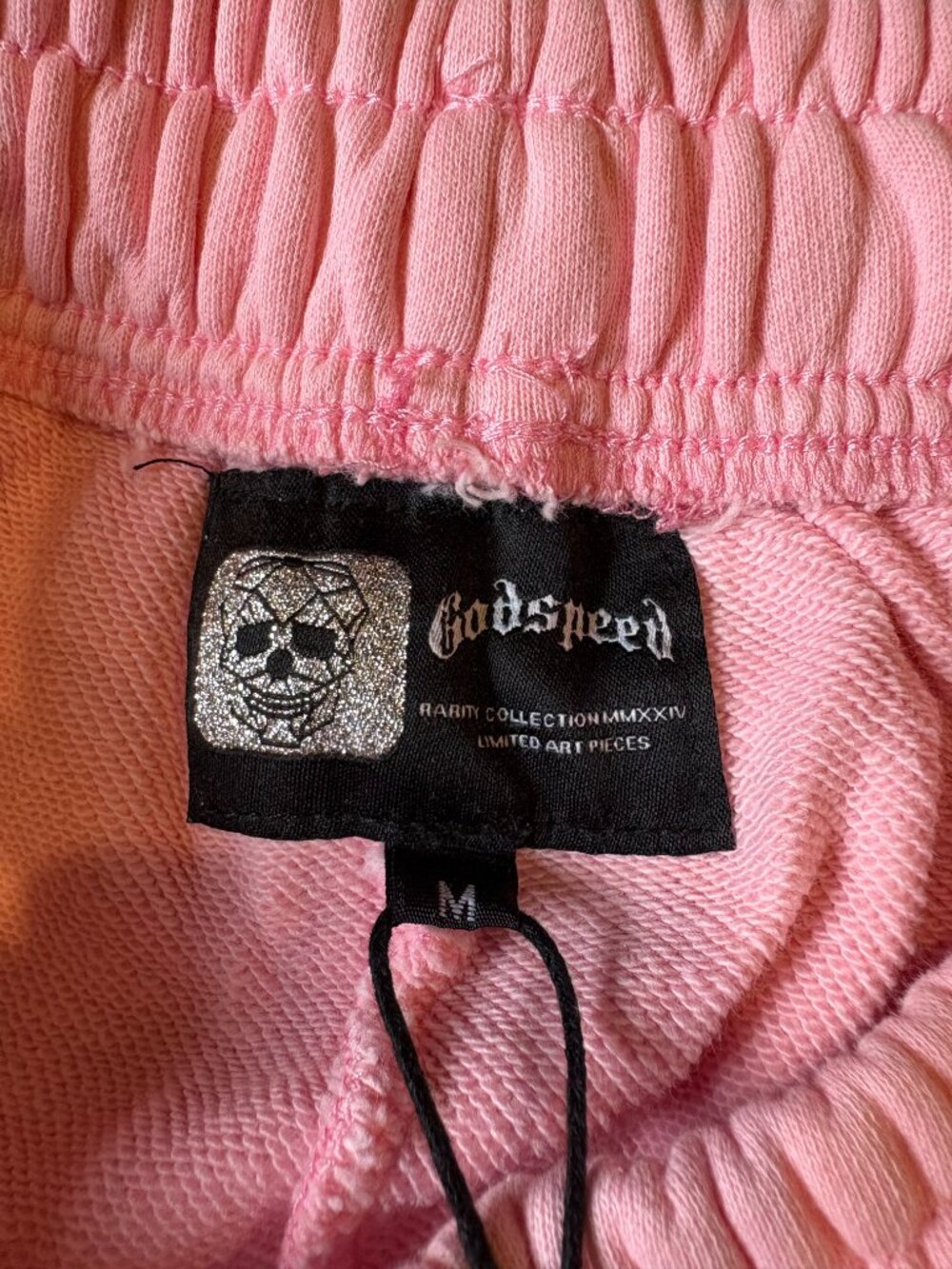 Godspeed Shark Graphic Sweat Shorts Pink NWT - Picture 4 of 6